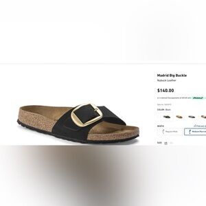Big buckle Birkenstock black sandal